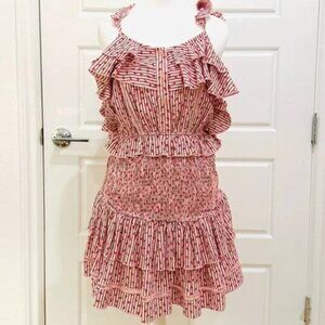 NWOT THE SHIRT BY ROCHELLE  BEHRENS PINK HENLEY DRESS MEDIUM